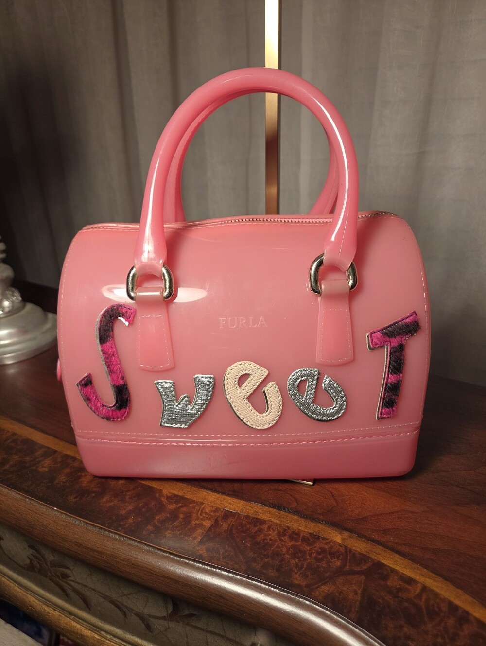 Furla Candy Satchel Glossy Pink SWEET Handbag